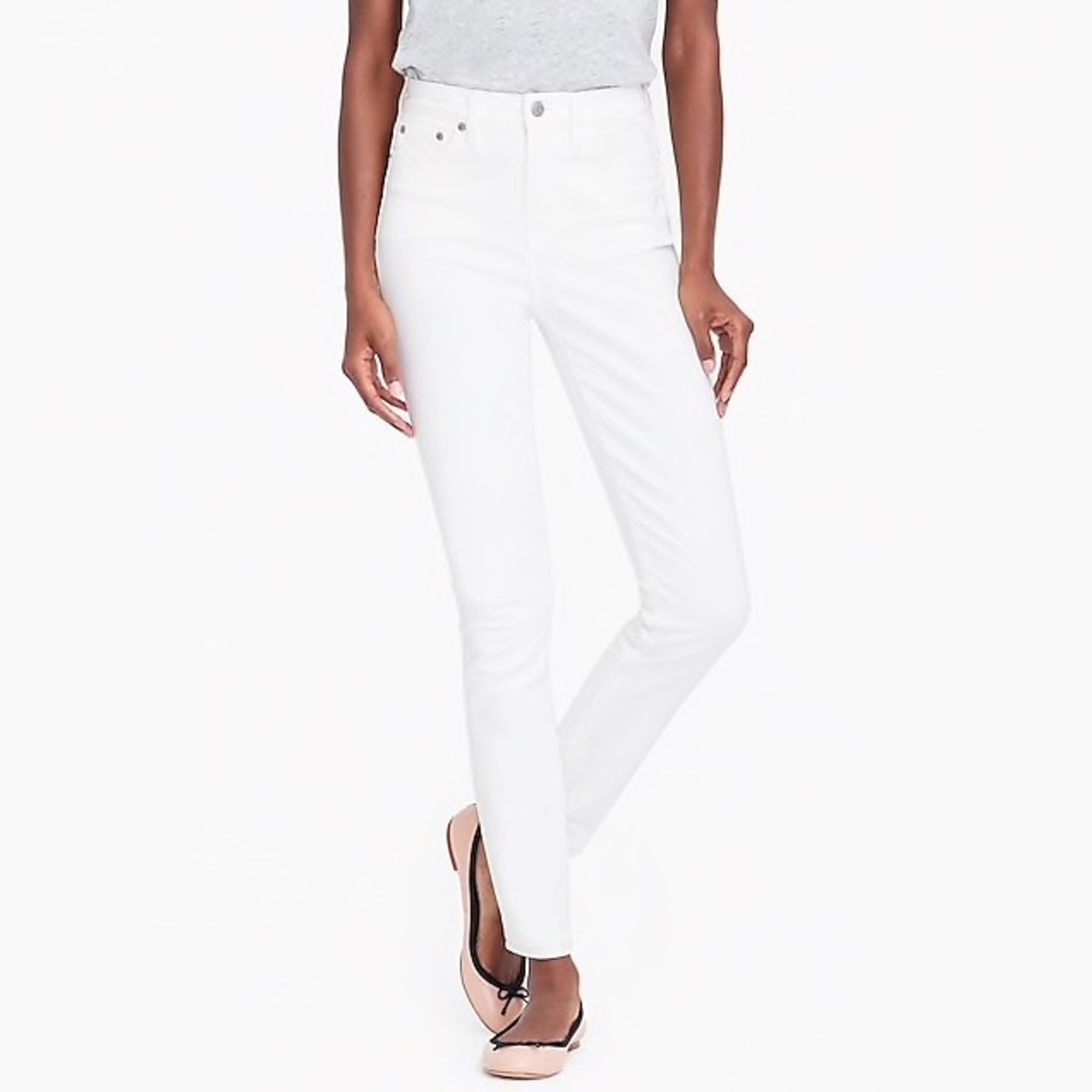 J.Crew 10" Highest-rise White Skinny Jean- Size 28